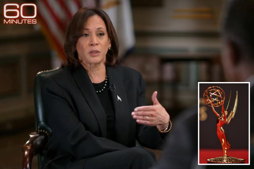 CBS marks Emmy's nomination for the '60 -minute interview 'Kamala Harris in the center of Trump's costume