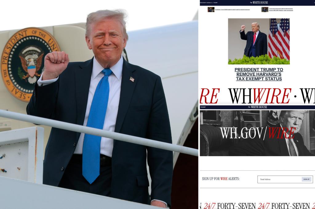 The White House reveals the DRUDGE report style website for Trump's positive news