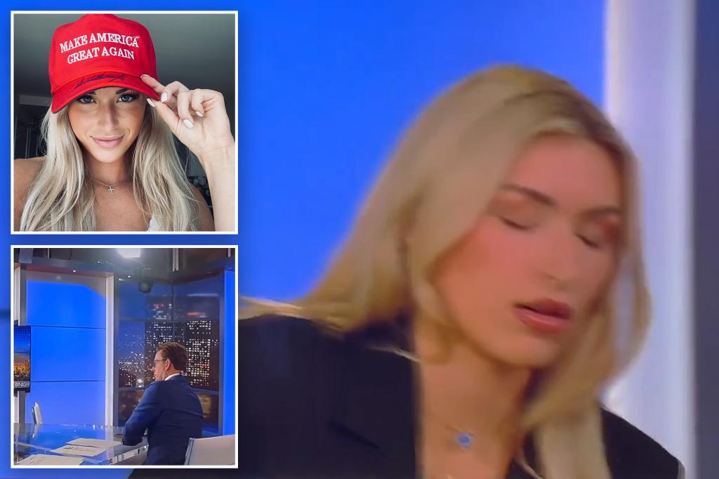 Scary moment former trump admin Camryn Kinsey Fains during live television interview