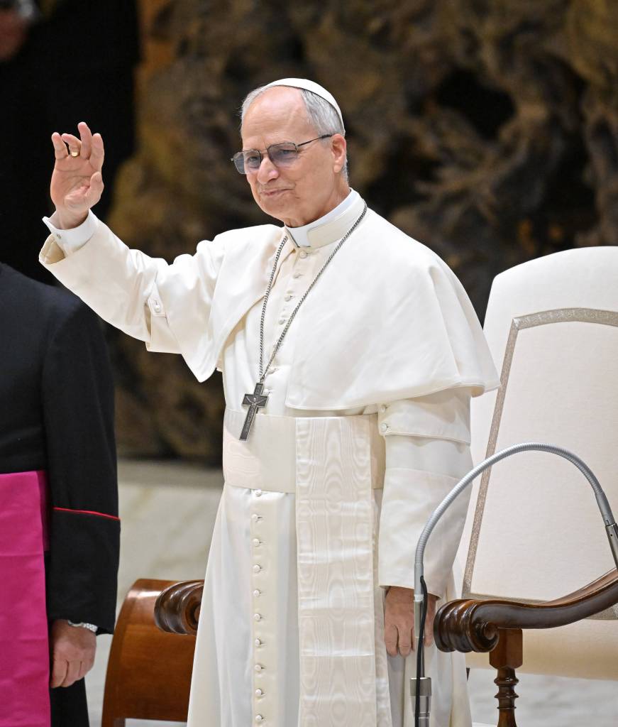 Pope Leo XIV addressed to a Vatican's audience in the city on May 12, 2025