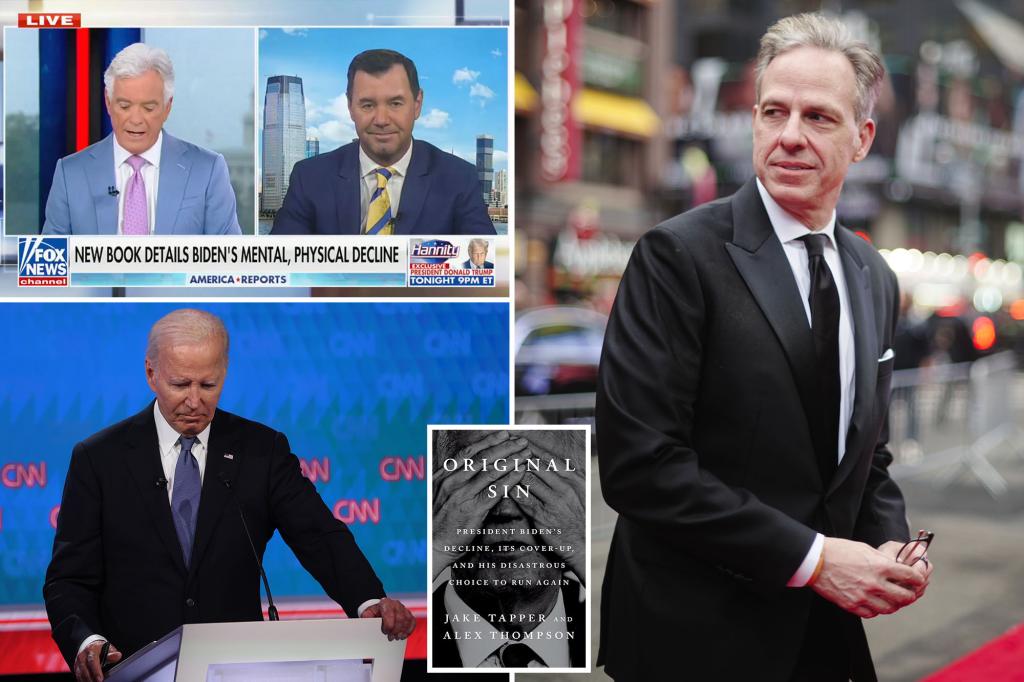 Jake Tapper clashed for 'rewriting history' to earn money in the fall of Biden in the Bombeshell book-despite defending the ex-prey while in wh