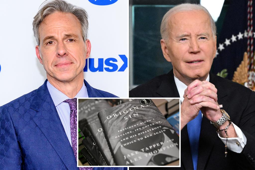 Jake Tapper acknowledges criticism for its past coverage Biden is 'right' as a new book 'Original sin' in the fall of the former prey faces reactions